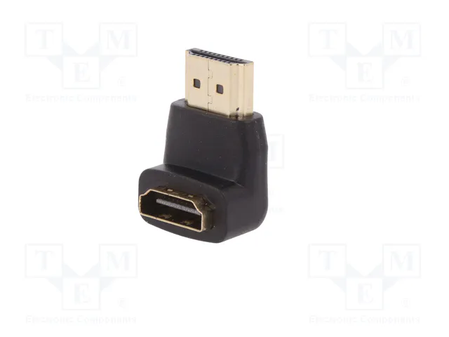 Digitus Adaptador HDMI Macho a Hembra Acodado Negro AK-330502-000-S