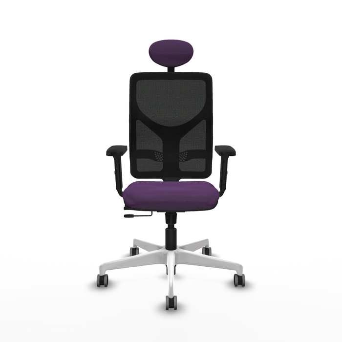 PIQUERAS Y CRESPO Silla de oficina Motilla con mecanismo Sincro/Traslack, Morado y Negro