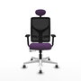 PIQUERAS Y CRESPO Silla de oficina Motilla con mecanismo Sincro/Traslack, Morado y Negro