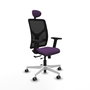 PIQUERAS Y CRESPO Silla de oficina Motilla con mecanismo Sincro/Traslack, Morado y Negro