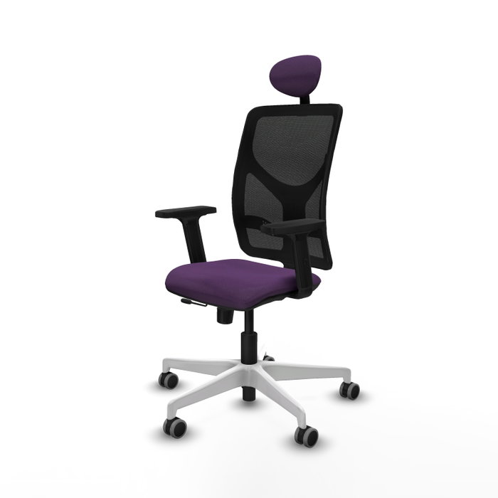 PIQUERAS Y CRESPO Silla de oficina Motilla con mecanismo Sincro/Traslack, Morado y Negro