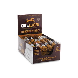 Chewllagen Snack de Colágeno para Perros con Pollo 12.5 cm Display 35 Piezas