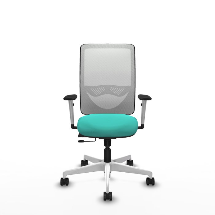 PIQUERAS Y CRESPO Silla de oficina Zulema Turquesa y Blanco