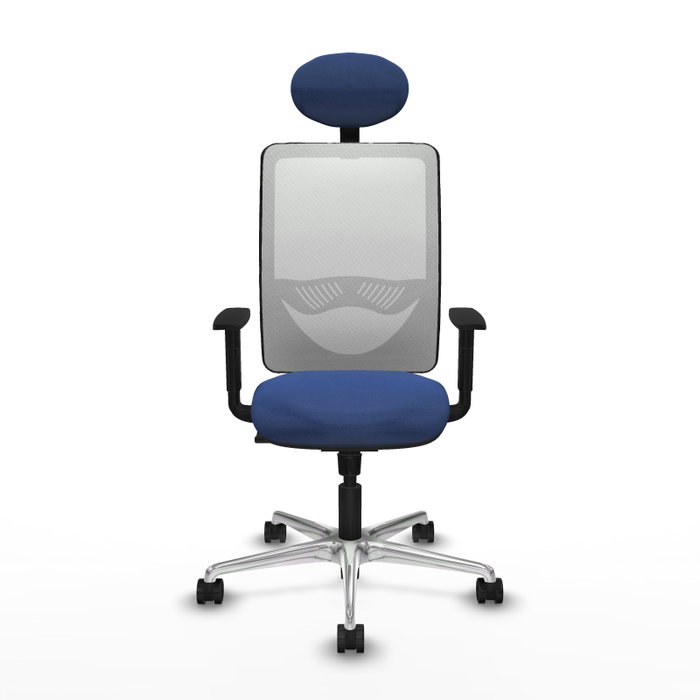 PIQUERAS Y CRESPO Silla de oficina Zulema con mecanismo Sincro, Azul marino y Blanco PIQUERAS Y CRESPO Silla de oficina Zulema con mecanismo Sincro, Azul marino y Blanco
