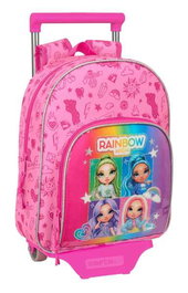 Mochila Escolar con Ruedas Rainbow High Shine Multicolor 28 x 34 x 10 cm