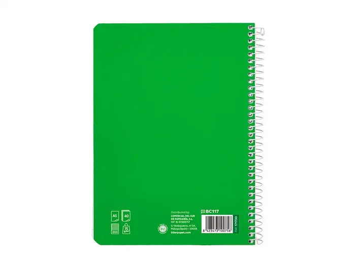 Liderpapel Cuaderno Espiral Pautaguía A5 Verde 40 Hojas Liderpapel Cuaderno Espiral Pautaguía A5 Verde 40 Hojas