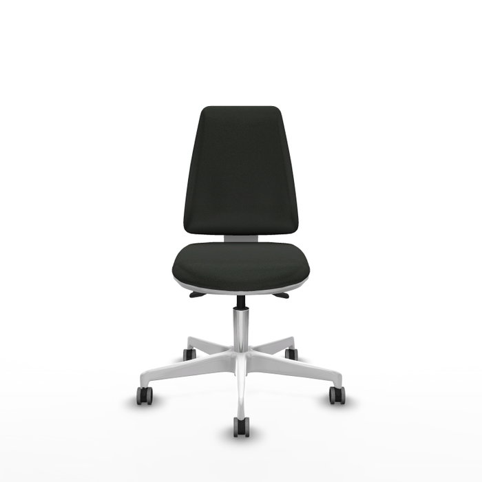 PIQUERAS Y CRESPO Silla de oficina Elche con mecanismo Asincro, Tela Negra y Base Blanca PIQUERAS Y CRESPO Silla de oficina Elche con mecanismo Asincro, Tela Negra y Base Blanca