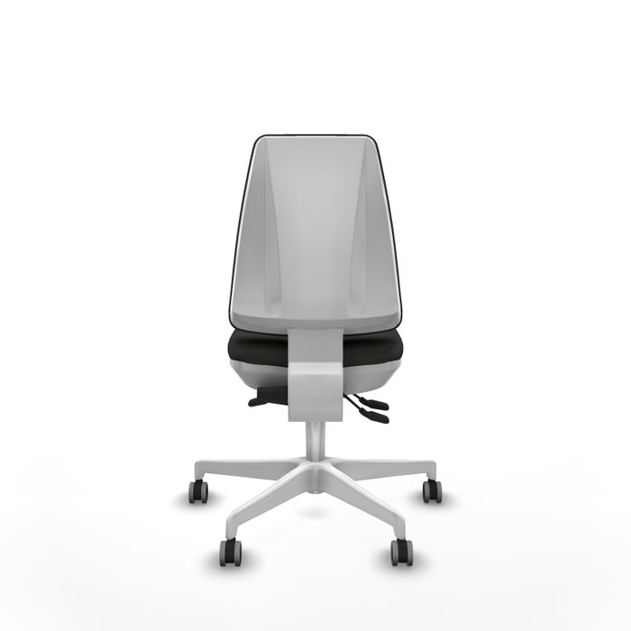 PIQUERAS Y CRESPO Silla de oficina Elche con mecanismo Asincro, Tela Negra y Base Blanca PIQUERAS Y CRESPO Silla de oficina Elche con mecanismo Asincro, Tela Negra y Base Blanca