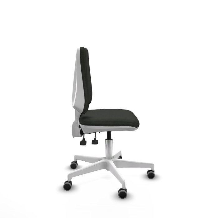 PIQUERAS Y CRESPO Silla de oficina Elche con mecanismo Asincro, Tela Negra y Base Blanca PIQUERAS Y CRESPO Silla de oficina Elche con mecanismo Asincro, Tela Negra y Base Blanca