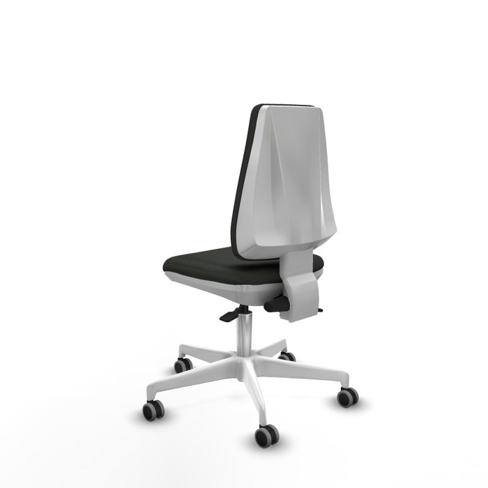 PIQUERAS Y CRESPO Silla de oficina Elche con mecanismo Asincro, Tela Negra y Base Blanca PIQUERAS Y CRESPO Silla de oficina Elche con mecanismo Asincro, Tela Negra y Base Blanca