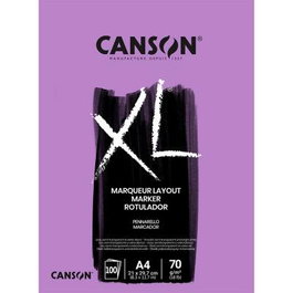 Bloc De Dibujo Canson Xl Marker Encolado Extra Liso A4 70G 100H