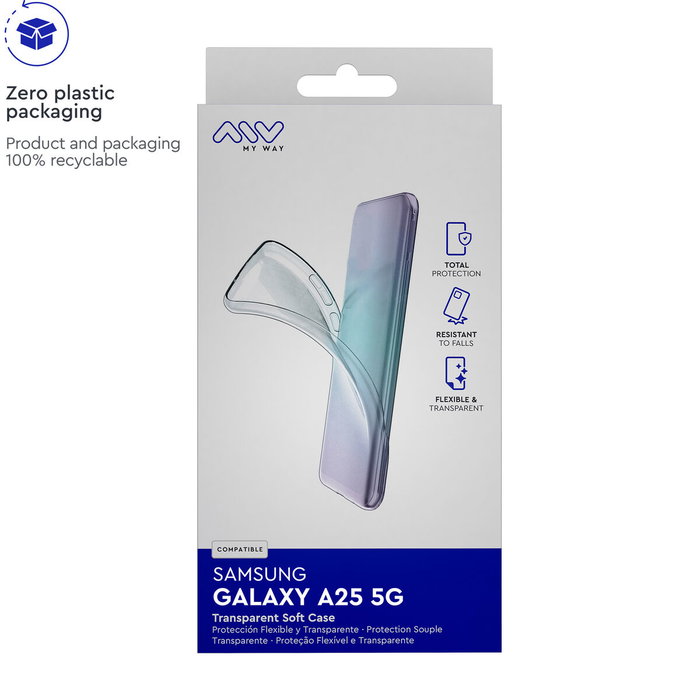 myway funda compatible con Samsung Galaxy A25 5G transparente