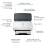 HP ScanJet Pro 3000 s4 (6FW07AB#19) - Escáner de alimentación A4 hasta 40 ppm/80 ipm, 600 x 600 DPI, dúplex, color, USB 3.2, Negro y Blanco, para oficina