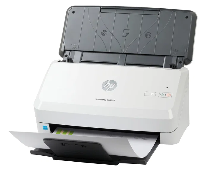 HP ScanJet Pro 3000 s4 (6FW07AB#19) - Escáner de alimentación A4 hasta 40 ppm/80 ipm, 600 x 600 DPI, dúplex, color, USB 3.2, Negro y Blanco, para oficina