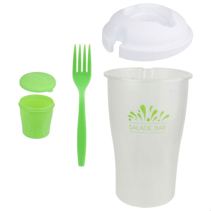 Take Away Contenedor Ensalada Para Llevar Con Tenedor Y Mini Contenedor Aliño Translúcido Plástico 11.5x19.5cm Colores Surtidos Take Away Contenedor Ensalada Para Llevar Con Tenedor Y Mini Contenedor Aliño Translúcido Plástico 11.5x19.5cm Colores Surtidos