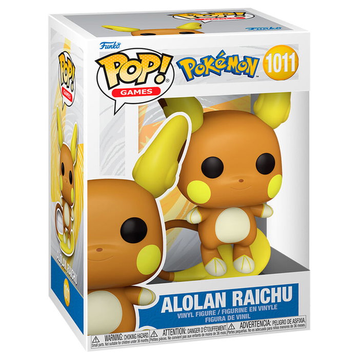 FUNKO Figura POP Pokemon Alolan Raichu Vinilo 9cm Caja Regalo FUNKO Figura POP Pokemon Alolan Raichu Vinilo 9cm Caja Regalo