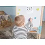 Smoby Pizarra de Madera Doble Cara Tiza Magnética Blanca Plegable 80 Accesorios