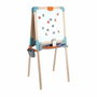 Smoby Pizarra de madera de doble cara plegable con 80 accesorios
