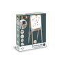 Smoby Pizarra de madera de doble cara plegable con 80 accesorios