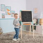 Smoby Pizarra de madera de doble cara plegable con 80 accesorios