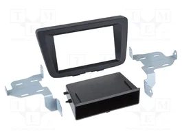 ACV Bastidor de montaje de radio 2 DIN para Suzuki Baleno II (EW) 2016-2019, negro