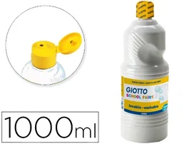 Giotto Témpera Escolar Lavable Blanco Botella 1000 mL