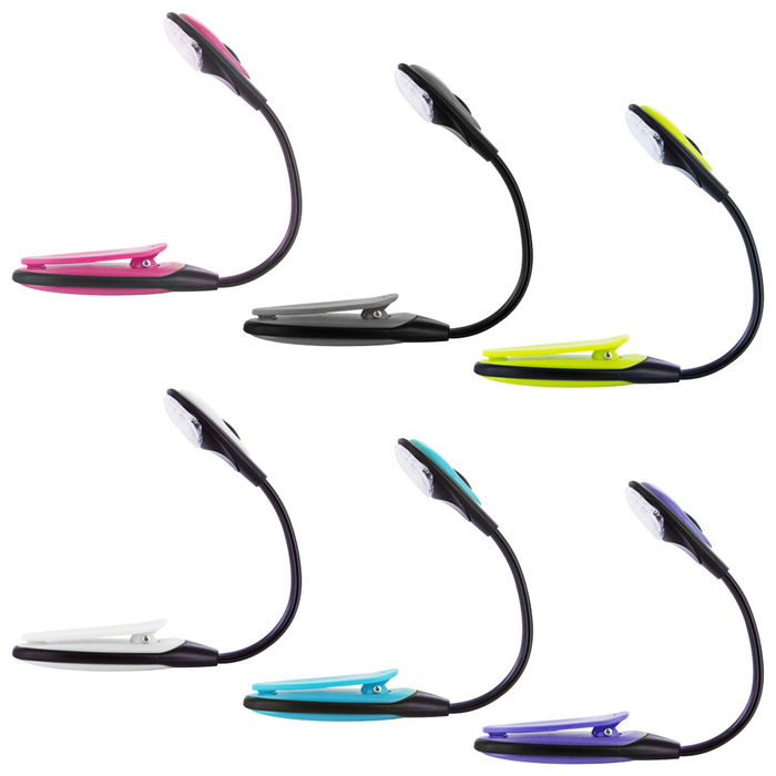 Je cherche une Idee Lámpara Lectura Con Pinza ABS Surtido Colores 25x4 cm Pilas Incluidas Ideal Viajes