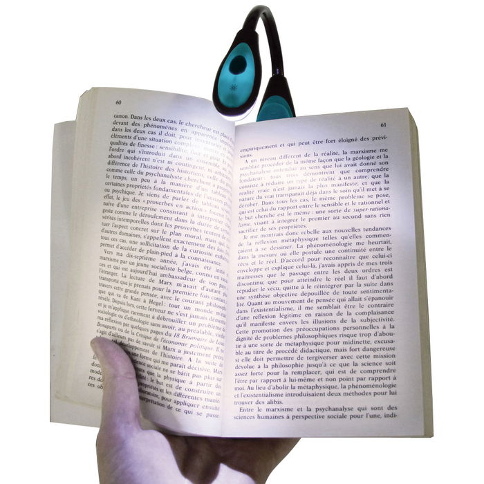 Je cherche une Idee Lámpara Lectura Con Pinza ABS Surtido Colores 25x4 cm Pilas Incluidas Ideal Viajes