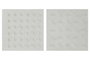 DKD Home Decor Set de 2 Cuadros MDF Rugoso Shiji Blanco 80x80 cm