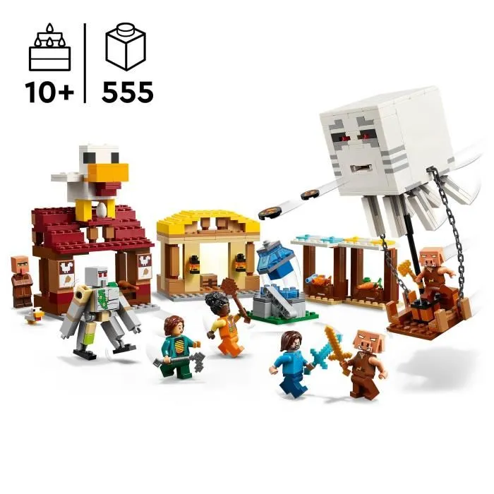 LEGO 21273 Ghasts Attack the Village - Juego de Construcción para Niños y Niñas a Partir de 10 Años