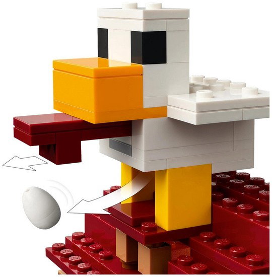 LEGO Minecraft 21273 El Ataque a la Aldea del Globo de Ghast, 555 piezas