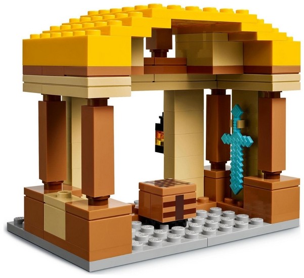 LEGO Minecraft 21273 El Ataque a la Aldea del Globo de Ghast, 555 piezas