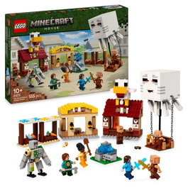 LEGO Minecraft 21273 El Ataque a la Aldea del Globo de Ghast, 555 piezas