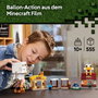 LEGO Minecraft 21273 El Ataque a la Aldea del Globo de Ghast, 555 piezas