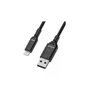 OtterBox Cable Lightning a USB de 1 metro Negro, certificado MFI para iPhone, iPad, iPod