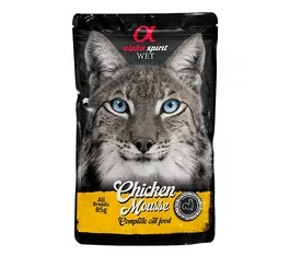 Alpha Spirit Mousse Pollo Alimento Húmedo Gato 24 Unidades x 85 gr