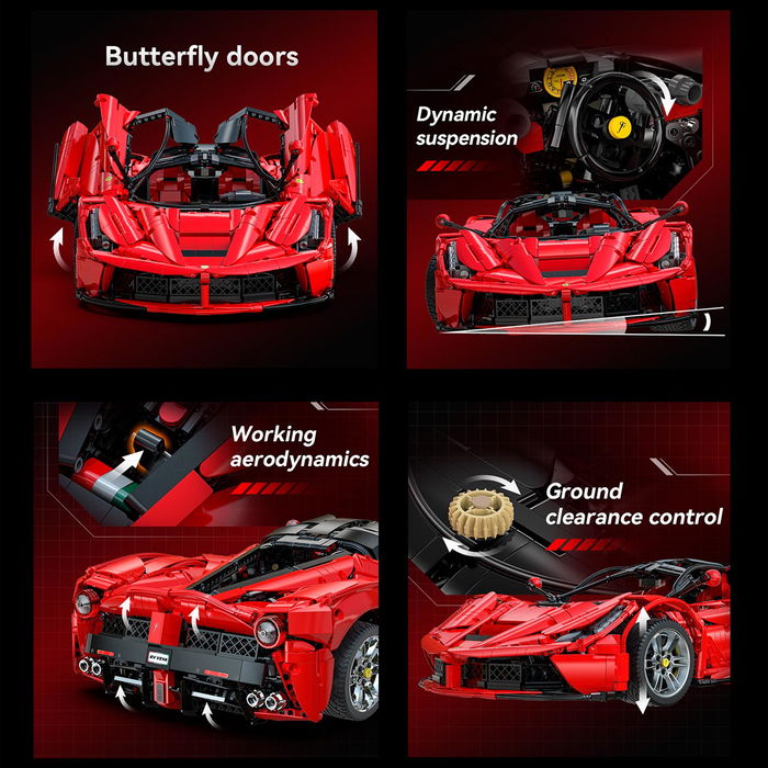 Deqube Cada Master Viva Hypercar 4739 Pzas Modelo Superdeportivo Coleccion Estatica Motor V12 Puertas Mariposa Licencia CADA +8 Años