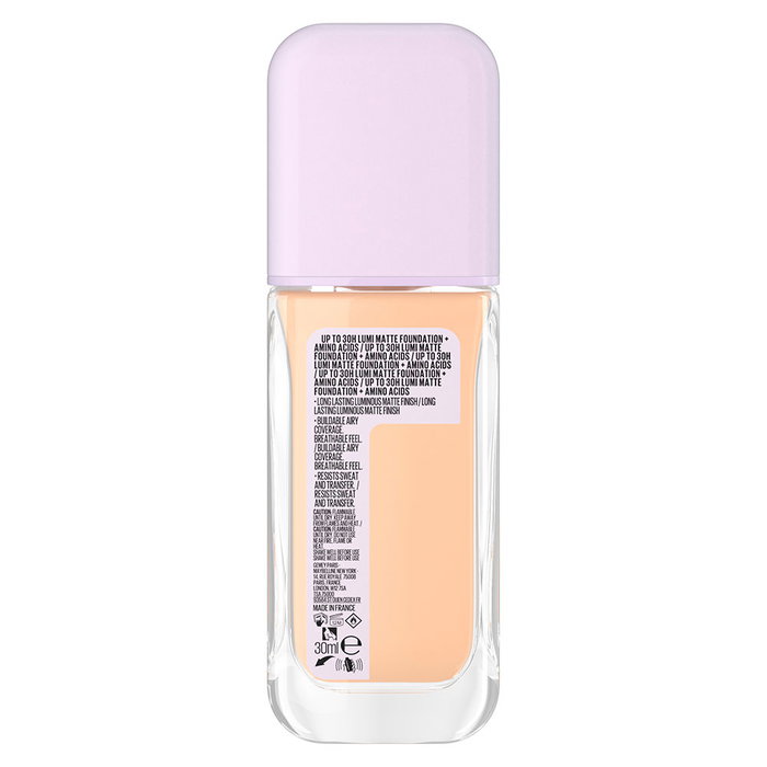 Maybelline SUPERSTAY LUMI MATTE Base de Maquillaje #98 30 ml, Acabado Mate Luminoso, Duración 30 Horas, Enriquecida con Niacinamida