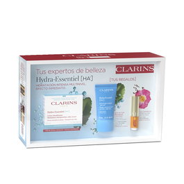 Clarins Crema Hidratante Hydra Essentiel Estuche Set 3 pz (Crema Día 50 ml + Noche 15 ml + Aceite Labios #08)