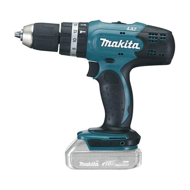 Makita DHP453Z Taladro Percutor Atornillador a Batería 18V Sin Llave 1,3 cm en Hormigón 19500 IPM - Sin Batería ni Cargador