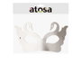 Gafas Antifaz Llamas Caladas Blanco para DIY y Carnaval