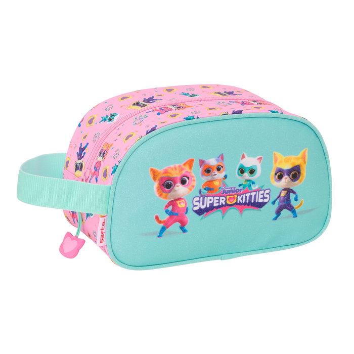 Neceser de Viaje SuperKitties Rosa Turquesa 26 x 15 x 12 cm Neceser de Viaje SuperKitties Rosa Turquesa 26 x 15 x 12 cm