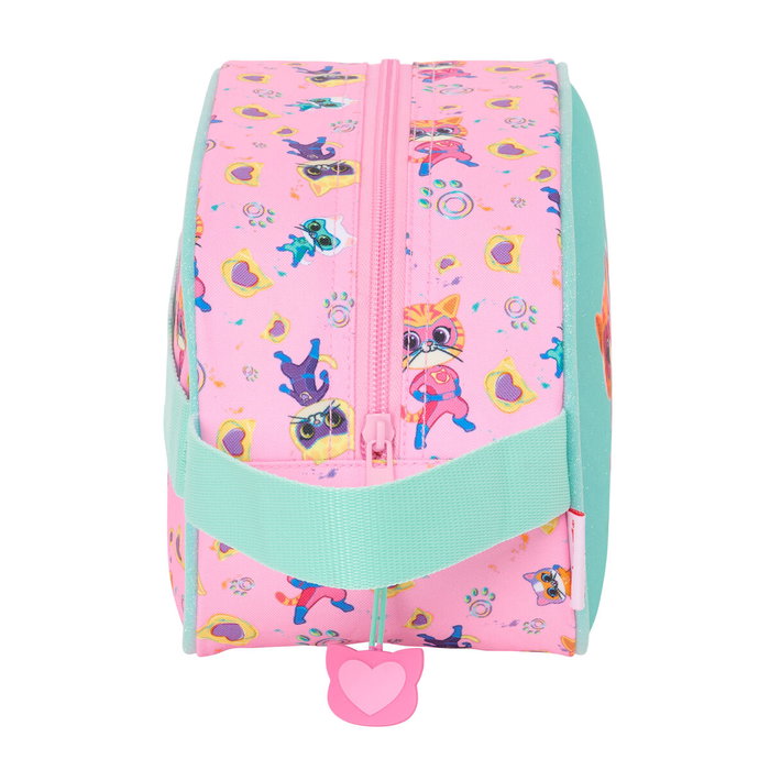 Neceser de Viaje SuperKitties Rosa Turquesa 26 x 15 x 12 cm Neceser de Viaje SuperKitties Rosa Turquesa 26 x 15 x 12 cm
