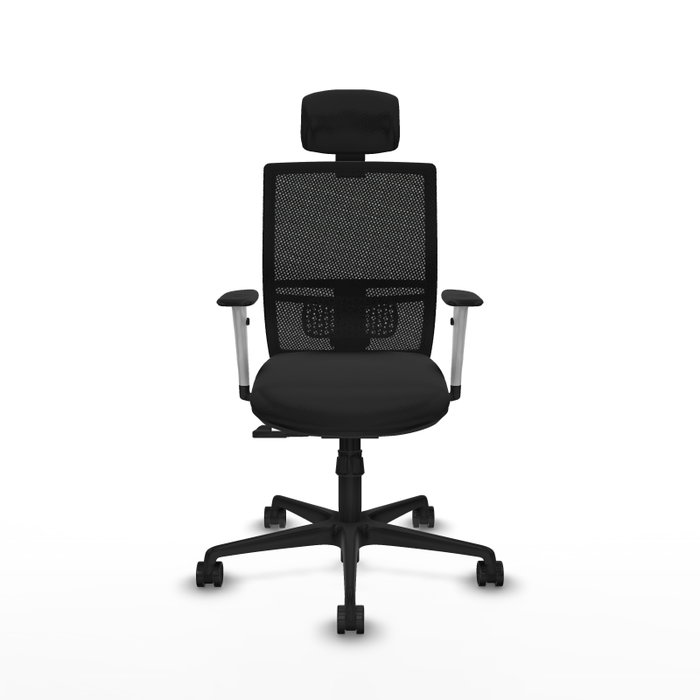 PIQUERAS Y CRESPO Silla de oficina Yunquera con mecanismo Sincro, Negro