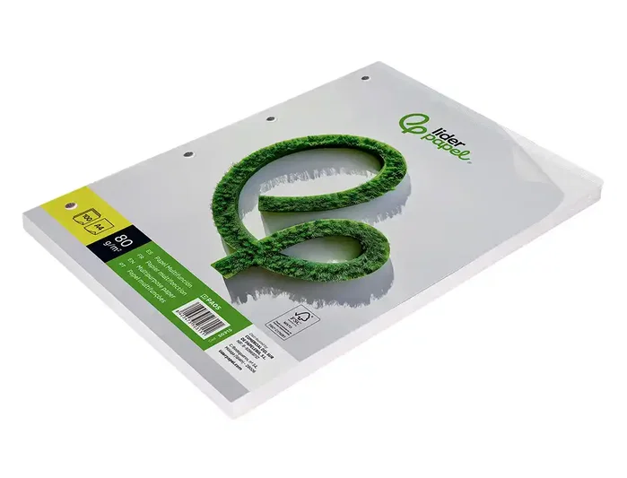 Liderpapel Papel A4 80g/m2 Liso 4 Taladros, 100 Hojas
