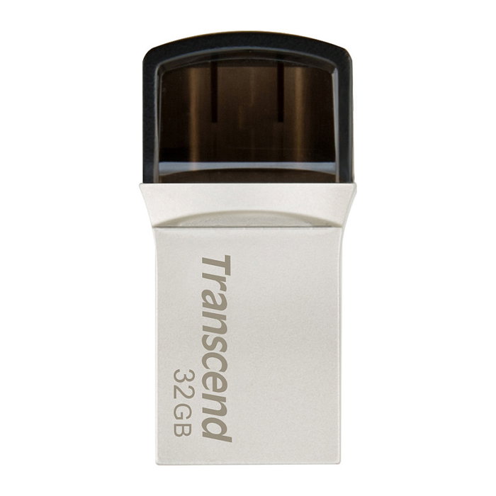 Transcend JetFlash 890 128GB USB 3.2 Gen 1 Type-C/A Tapa Negro Plata