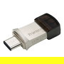 Transcend JetFlash 890 128GB USB 3.2 Gen 1 Type-C/A Tapa Negro Plata