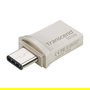 Transcend JetFlash 890 128GB USB 3.2 Gen 1 Type-C/A Tapa Negro Plata