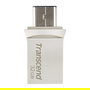Transcend JetFlash 890 128GB USB 3.2 Gen 1 Type-C/A Tapa Negro Plata