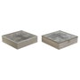 DKD Home Decor Caja de Infusiones MDF Árbol 24x24x6,5 Marrón/Beige (Pack de 2)ように